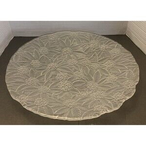 Mikasa Crystal 14" Serving Platter Flowers